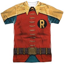 BATMAN CLASSIC TV ROBIN COSTUME TEE Front Print Licensed Men's Shirt SM-3XL picture