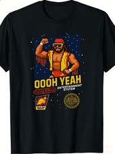Men'S Retro 8-Bit Wrestling Game Tee Featuring Ooh Yea Macho Logo & Randy'S Wres picture