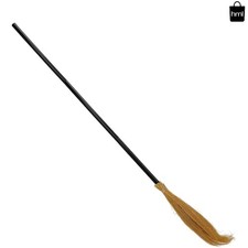 Realistic 40-Inch Witch Broomstick - Lightweight Accessory for Halloween Fun picture