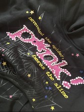 Sp5der P*NK V2 Hoodie black LARGE | black spider hoodie V2. picture