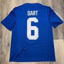 Nike Jaxson Dart New York Giants Authentic Limited Jersey Stitched Home Blue picture