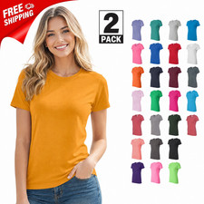 Gildan 5000L Women Heavy Cotton T-Shirt Short Sleeve Plain Blank Crew Tee S-3XL picture