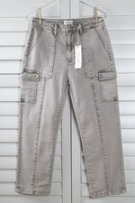 DRIFTWOOD NWT $139 Free People Royce Cargo Straight Leg Acid Taupe Jeans Size 8 picture