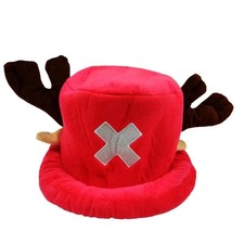 One Piece Chopper Red Plush Hat – Tony Tony Anime Cosplay Soft Fleece Cap picture