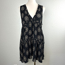 POL Women's Boho Dress Sleeveless Sunflower V-neck Floral Size M picture