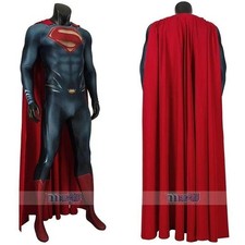 Superman Man of Steel Jumpsuit+Cloak Adult/Kids Clark Kent Cos Costume Bodysuit picture