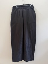 NWOT LULULEMON Crinkle Nylon Mid-Rise Barrel Leg Pant Pants, Size Large, Black picture