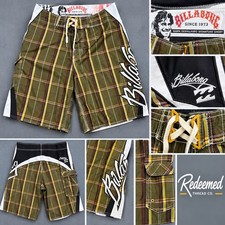 Vintage Billabong Board Shorts 32 Mark Occhilupo Signature Embroidered Spellout picture