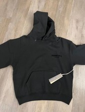 Fear of God Essentials Men’s S Black Pullover Hoodie Cotton Fleece Logo allsizes picture