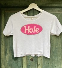 Vintage 1994 HOLE Band T-Shirt - Courtney Love Barbie Logo Baby Tee - Made in US picture