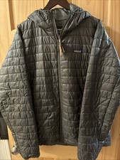 Patagonia Nano Puff Hoody Men's XXL Forge Gray Full-Zip Insulated Puffer picture