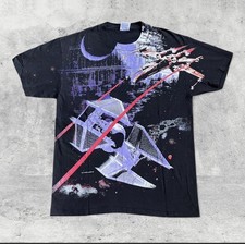 Men’s vintage 1996 Lucas film Star Wars X-wing aop battle tee picture