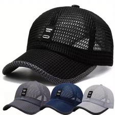 Men's Breathable Mesh Baseball Cap Summer Outdoor Hat Trucker Cap Gym Fun Gift picture