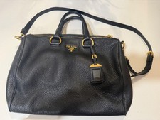 Convertible Boston Bag Vitello Daino Medium - Black - Great Condition picture
