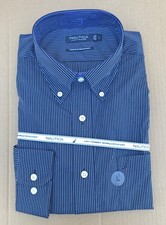 NAUTICA® WR2311 MENS LARGE NAVY BLUE/WHITE STRIPS -W/TAGS picture