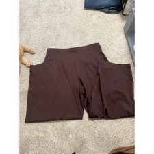 Max Studio Chocolate Brown Wide Leg Pant Size Large Office Causal picture