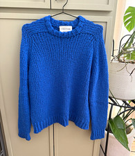 A Kind of Guise Blue Chunky Knit Crewneck Pullover Sweater Alpaca Wool M picture