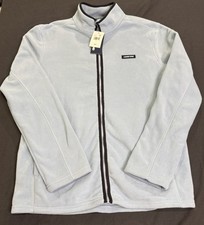 Lands' End Fleece Jacket Mens Cloud Blue Full Zip Size Large New With Tags picture