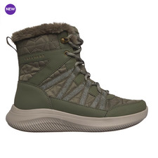 FLASH SALE Skechers Women's Ultra Flex 4.0 Slip-On Boot Olive Medium Width AUTH picture
