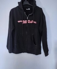 Vtg Ocean Pacific OP Skater Thrashed Hoodie Hooded Zip Sweatshirt Grunge Surf L picture