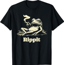 rippit Frog Stoner Weed Marijuana Smoker Cannabis 420 Funny T-Shirt picture