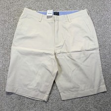 NWT J.Crew Rivington Shorts Mens 34 Beige Cotton Chino 11 Inseam Casual Summer picture