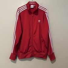 Adidas Orginals Adicolor Classics SST Track Jacket Mens L Red White Trefoil picture