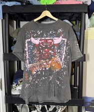 Vintage 90s Chicago Bulls Shattered Backboard Glass Shirt XL Single Stitch USA picture