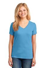Port & Company LPC54V Womens Short Sleeve Core Cotton V-Neck T-Shirt picture