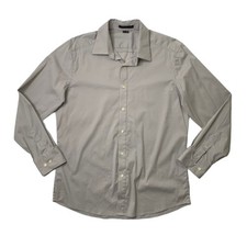 Vintage Theory Shirt Mens L Large Dusty Gray Cotton Blend Stretch Long Sleeve picture