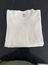 True Vintage 1980s JE Morgan Thermal Under Shirt Mens XLIvory Waffle Knit picture