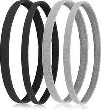 Sibba 4 Pieces Athletic Sports Headband Elastic Thin Hair Bands multi-color  picture