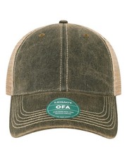 Legacy Old Favorite Trucker Cap OFA - Black/Khaki - Dirty Wash - Snapback Mesh picture
