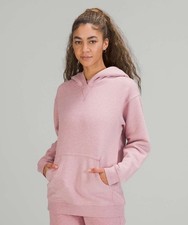 NWT LULULEMON All Yours Fleece Hoodie Sweatshirt ~ Heathered Pink Taupe ~ Size 8 picture