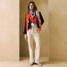 AUTHENTIC HERMÈS Paris Flagship Cashmere 140 Shawl picture