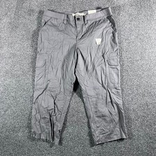 Sonoma Goods for Life Womens 10 Straight Cargo Pants Frost Gray NWT Roll Up 4250 picture
