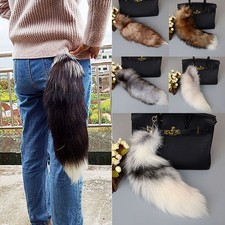 1PC 40cm Fox Tail Keychain Faux Fur Keyring Key Ring Chain Bag Pendant Keyring picture