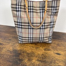 Burberry London Nova Check Tote – Coated Canvas & Leather – 9x8x4  Classic ITALY picture
