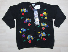 NWT Vintage Y2K Quacker Factory Cardigan Sweater Women's (XL) Angels NEW picture