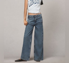 Anthropologie Pilcro High Rise Pull On Track Jeans Womens 28 New picture