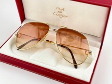 vintage CARTIER VENDOME Santos sunglasses 22K gold LARGE 62*14 original lenses picture