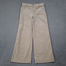 LOFT The Palmer Wide Leg Pants Corduroy Khaki Women's Size 6 Office School picture