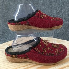 Taos Woolderness 2 Mule Slippers Womens 41 Clogs Floral Embroidered Comfort Red picture