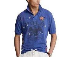 Polo Ralph Lauren Classic Fit Americana Liberty USA Flag Polo Shirt Blue $198 picture