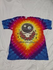 1992 Grateful Dead Space Your Face Tie Dye T-Shirt L Liquid Blue Brockum picture