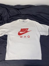 Nike WHQ World Headquarters Employee T Shirt White Red Swoosh XL RARE EXCLUSIVE picture