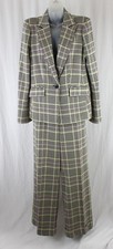 Trina Turk Women's Green Black Pink Print Wide Leg Pant Suit Size 8 picture