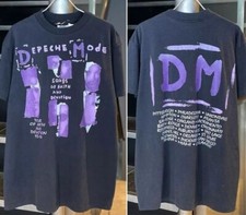 90's Depeche Mode 2 Side Black Basic Style Unisex Tshirt Men Women S-5XL picture