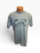 Vintage 1986 SAE Mini Baja West Racing T Shirt Cal Poly USA Made XL 80s picture