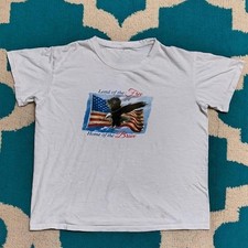 Vintage 90s USA Bald Eagle Graphic Tee Pre-Owned Fair Condition Size Large picture